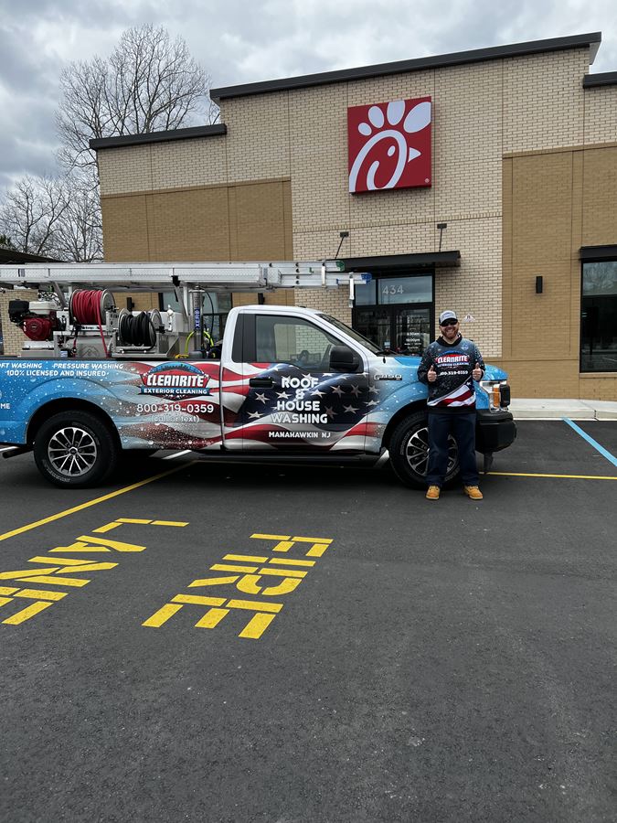 Commercial window cleaning for chic fil a in manahawkin nj